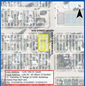 Map of 1230 10th St. South