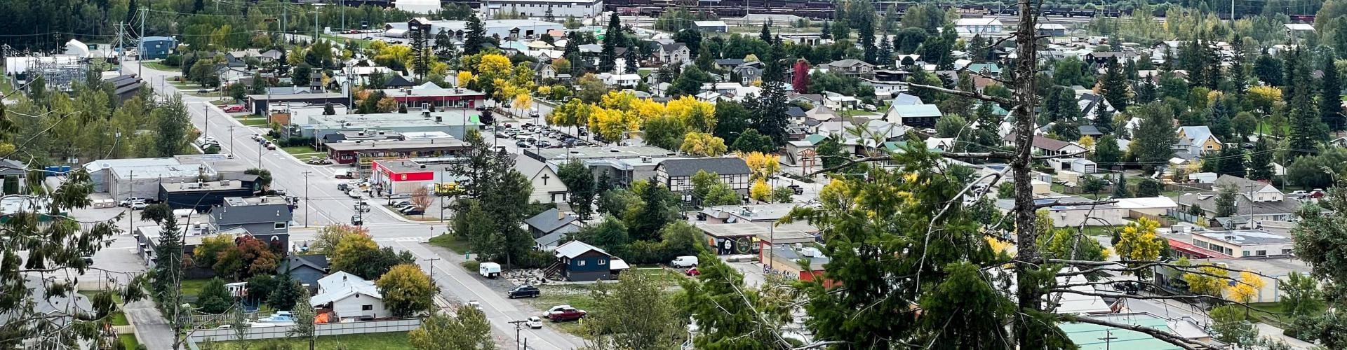 Aerial view of Golden