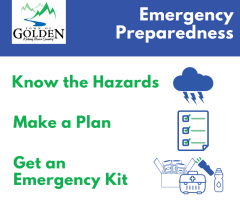 Infographic highlighting three things for emergency preparedness