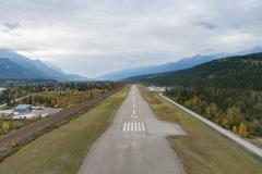 Runway at golden municipal airport