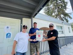 Golden Emergency Management Coordinator and Red Cross volunteers